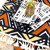 Handmade, Coffee Table Runner, Orange Bologan, Wax Print
