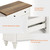 Farmhouse TV Stand For 75 Inch TV Off White 8 Doors