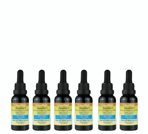 6 BOTTLES Liquified Liquid Zeolite Vegan Natural Detox 1 Oz 6 BOTTLES Liquified Liquid Zeolite Vegan Natural Detox 1 Oz