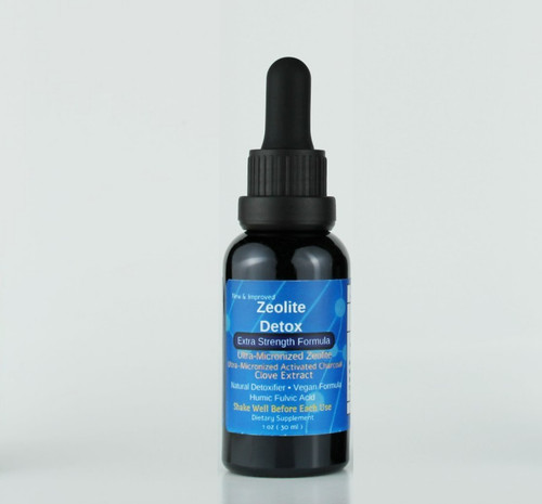 Liquified Zeolite Vegan Zeolite Liquid Detox Extra Strength 1 Oz Glass Bottle