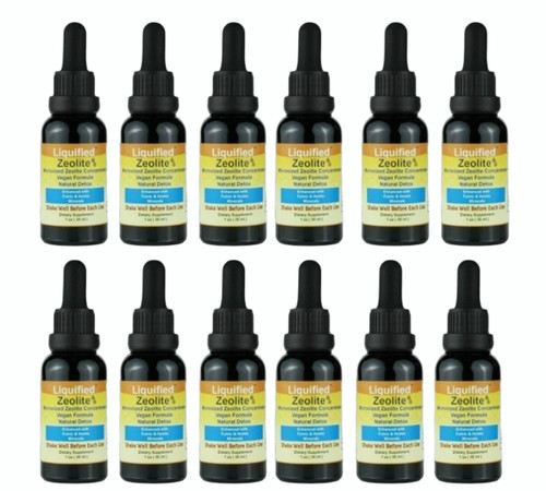 12 BOTTLES Liquified Liquid Zeolite Vegan Natural Detox 1 Oz 12 BOTTLES Liquified Liquid Zeolite Vegan Natural Detox 1 Oz