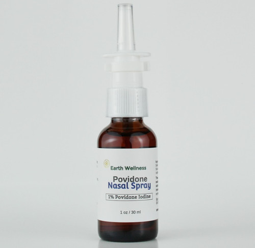 1% Povidone Iodine and Saline 1 oz Nasal Spray in Glass Bottle Fast Shipping