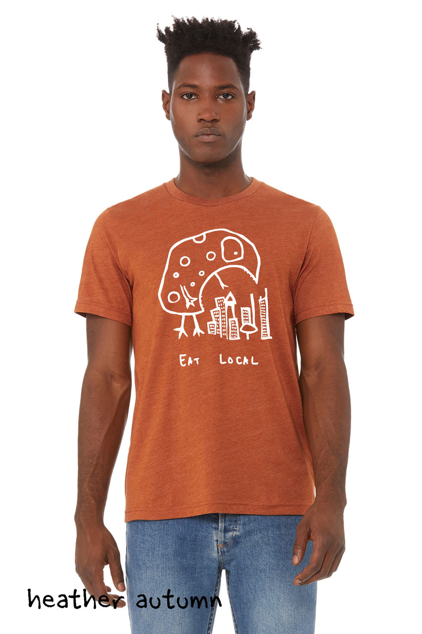 Eat Local Unisex T-Shirt | Portland Graphic Tee | Be Good Monster
