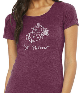 Close up of funny medical shirt get well soon bee graphic.