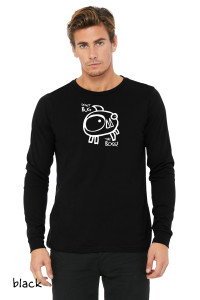 Office humor long sleeve t shirt don't bug the boss text black