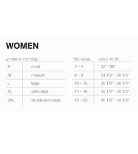 Size chart for Bella Canvas 8413 scoop neck tee.