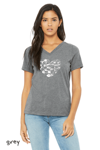 Battle of the Heart - Women's Relaxed V-Neck Tri