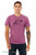 Night flier t shirt cute minimalist bat graphic small winged creature tee. Printed on Bella Canvas magenta jersey tee.