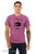 Man wearing funny Heather Magenta "I Speak Cat" shirt .