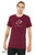 Man wearing be patient bee t shirt funny nurse gift sick bee with thermometer healthcare humor tee. Color maroon.