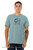 Man wearing blue not today t shirt funny lazy animal graphic cute minimalist humor tee.