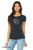 Woman wearing not today t shirt funny lazy animal graphic cute minimalist humor tee. Fitted scoop neck charcoal tee.