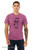 I Speak Dog t-shirt with cartoon pug illustration for dog lovers on man wearing magenta unisex tee.
