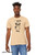 I Speak Dog t-shirt with cartoon pug illustration for dog lovers on man wearing tan unisex tee.