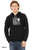 Portland souvenir t shirt artistic city illustration on black hoodie.