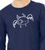 Close up of night flier t shirt cute minimalist bat graphic small winged creature long sleeve tee.