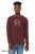 Model wearing maroon relatable mood shirt not today graphic long sleeve tee.
