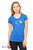 Outdoor inspired bat women's fitted  shirt quirky animal design blue.