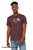 Bat shirt nature design mountain wings minimalist graphic on Bella Canvas maroon tee.