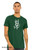 Minimalist warrior shirt cute king with sword on green tee.