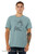 Cosmic creature shirt stars forming ghost shape minimalist design on Bella canvas unisex blue lagoon shirt.