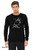 Subtle star pattern graphic tee black long sleeve shirt.