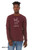 Quirky namaste graphic tee maroon long sleeve.