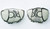 Small handmade elephant stud earrings featuring simple gray elephant shapes with curved trunks and minimal expressive details on a clean background.