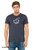 Man wearing navy minimalist meditating dragon t shirt cute fantasy creature with moons graphic tee.