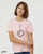 Aha! youth t shirt minimalist realization face graphic simple expression tee pink.