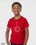 Aha! youth t shirt minimalist realization face graphic simple expression tee red.