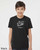 Youth wearing be present bee t shirt cute bee holding gift mindfulness pun graphic black tee.