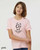 Girl Youth wearing pink Keep It Together monster t-shirt with wide-eyed character and repeating mantra text.