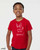 Youth wearing funny namaste monster t shirt cute weird yoga red graphic tee.