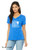 Portland sketch shirt hand drawn skyline graphic on women's v-neck true royal tee.
