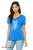 Simple king illustration shirt quiet strength design on women's true royal v neck shirt.