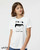 Funny calm cats white youth t shirt. Person with box of cats on head minimalist graphic tee.