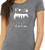 Close up of funny calm cats t shirt person with box of cats on head minimalist graphic tee.