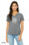 Time to Hide in the Garden monster t-shirt with hidden creature among flowers. Grey women's v neck style.
