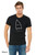 Black Only Good Vibes monster t-shirt with minimalist triangle creature illustration.
