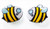 handmade bee earrings tiny bumblebee stud earrings yellow black cute animal jewelry portland handmade
