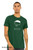 Minimalist cartoon person with text “bad case of the human condition” printed on green graphic t-shirt.
