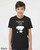 youth in hand screen printed funny Existential Crisis Cure cute dog with baseball graphic t-shirt color black