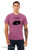 Black cartoon monster with spikes and text “I Do What I Want!” printed on magenta  graphic t-shirt.