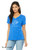 Be patient bee t shirt funny nurse gift sick bee with thermometer healthcare humor tee on women's v neck true royal tee.