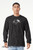 Bat long sleeve shirt nature design mountain wings minimalist graphic charcoal.