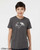 Bat youth shirt nature design mountain wings minimalist graphic charcoal.