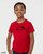 Bat youth shirt nature design mountain wings minimalist graphic red.