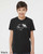 Mountain bat youth t shirt minimalist bat with wings shaped like mountains graphic tee black.