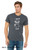 Pug lover t-shirt featuring playful pug character and I Speak Pug text on model wearing dark grey heather unisex tee.